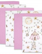 EgaKids Set 6 batistute din finet pentru copii 38x38 cm model No4 Pink Circus