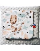 EgaKids Set Paturica si perna Minky pentru copii 580 Arici Gri 75x85 cm