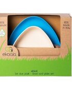 Ekoala Set 2 farfurii BIOplastic WhiteBlue