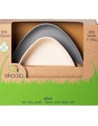 Ekoala Set 2 farfurii BIOplastic WhiteGrey