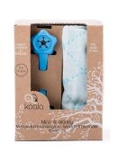 Ekoala Set Swaddle si suport de prindere baveta blue