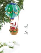 EMA Ornament pentru brad Mos Craciun in balon 17 cm