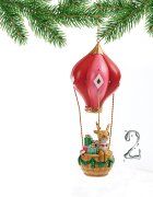 EMA Ornament pentru brad Mos Craciun in balon 17 cm