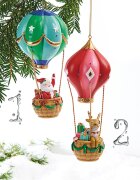 EMA Ornament pentru brad Mos Craciun in balon 17 cm