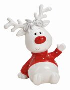 EMA Rudolph Ren nas rosu decorativ Craciun 17 cm