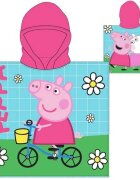 EPLUSM Poncho cu gluga Peppa Pig Bike Ride 55x110 cm EPMPP52461236