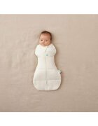 ErgoPouch Sistem de infasat si sac de dormit 2 in 1 Bej 6-12 luni 8-10 kg 2.5 Tog bumbac organic fermoar bidirectional transformabil lavabil la masina certificat non-toxic premiat in Australia