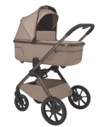 Espiro Carucior 2 in 1 pentru copii Clodi Stylish Beige 0-22 kg pliabil cu suspensii maner reglabil si spatar reglabil