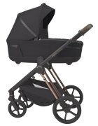 Espiro Carucior 2 in 1 pentru copii Miloo 2.0 Diamond Black cu sezut reversibil suport reglabil pentru picioare bara detasabila greutate admisa 22 kg