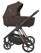Espiro Carucior 2 in 1 pentru copii Miloo 2.0 Excellent Chocolate cu sezut reversibil suport reglabil pentru picioare bara detasabila greutate admisa 22 kg