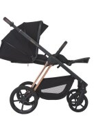 Espiro Carucior 2 in 1 pentru copii Miloo Negru 0-22 kg premium sezut reversibil maner telescopic accesorii incluse