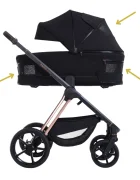 Espiro Carucior 2 in 1 pentru copii Miloo Verde 0-22 kg premium sezut reversibil maner telescopic accesorii incluse