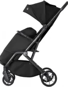 Espiro Carucior pentru copii Else Black 0-22 kg pliabil cu suspensii spatar reglabil suport pentru picioare reglabil si husa pentru picioare