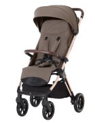 Espiro Carucior pentru copii Flame Classic beige 0-22 kg pliabil cu suspensii spatar reglabil geanta husa pentru picioare si suport pentru pahar