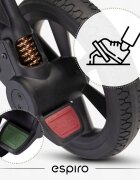 Espiro Carucior pentru copii Flame Green 0-22 kg pliabil cu suspensii spatar reglabil geanta husa pentru picioare si suport pentru pahar