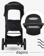 Espiro Carucior pentru copii Flow Vanilla 0-22 kg cu suspensii suport reglabil pentru picioare bara de protectie pivotanta accesorii incluse