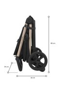 Espiro Carucior pentru copii Pearl Black 0-22 kg pliabil cu suspensii maner reglabil spatar reglabil suport pentru pahar si husa pentru picioare