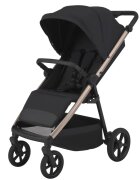Espiro Carucior pentru copii Pearl Black 0-22 kg pliabil cu suspensii maner reglabil spatar reglabil suport pentru pahar si husa pentru picioare