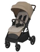 Espiro Carucior pentru copii Wave Pro Beige 0-22 kg pliabil cu suspensii spatar reglabil husa pentru picioare si geanta