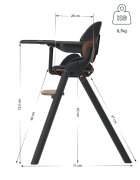 Espiro Scaun de masa pentru copii Allure Beige pliabil cu centura de siguranta in 5 puncte bara de protectie ergonomica reglare sezut in 5 pozitii tava dubla detasabila si suport pentru picioare reglabil