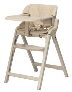 Espiro Scaun de masa pentru copii Allure Beige pliabil cu centura de siguranta in 5 puncte bara de protectie ergonomica reglare sezut in 5 pozitii tava dubla detasabila si suport pentru picioare reglabil