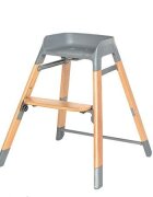 Espiro Scaun de masa pentru copii Sense gri 4 in 1 multifunctional cu suport pentru picioare reglabil pe 3 niveluri si tavita detasabila
