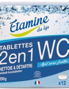 Etamine du Lys Tablete Bio 2 in 1 curatare si detartrare toaleta Etamine fara parfum 12 bucati
