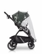 Euro-Cart Carucior 2 in 1 pentru copii Crox compus din doua piese distincte cadrul de aluminiu Roti mari Scaun reversibil capotina si husa de picioruse cu Geanta si accesorii incluse pana la 22 kg Jungle