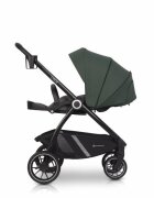 Euro-Cart Carucior 2 in 1 pentru copii Crox compus din doua piese distincte cadrul de aluminiu Roti mari Scaun reversibil capotina si husa de picioruse cu Geanta si accesorii incluse pana la 22 kg Jungle