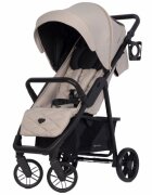 Euro-Cart Carucior pentru copii Flex omologat pana la 22 kg Fossil Black Edition cu cadru de aluminiu roti cu suspensii echipat cu husa de picioruse groasa pelerina de ploaie si suport pentru biberon