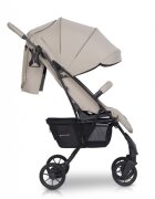 Euro-Cart Carucior pentru copii Volt Pro omologat pana la 22 kg Fossil Black Edition ultracompact pliabil cu o singura mana spatar reglabil in 3 pozitii roti cu suspensie