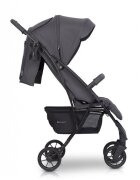 Euro-Cart Carucior pentru copii Volt Pro omologat pana la 22 kg Iron Black Edition ultracompact pliabil cu o singura mana spatar reglabil in 3 pozitii roti cu suspensie