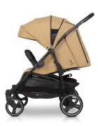 Euro-Cart Carucior pentru gemeni 2 in 1 Euro Cart Doblo Camel cu Landouri pliabil cu suspensii spatar reglabil copertina reglabila si accesorii incluse greutate maxim admisa 22 kg