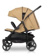 Euro-Cart Carucior pentru gemeni 2 in 1 Euro Cart Doblo Camel cu Landouri pliabil cu suspensii spatar reglabil copertina reglabila si accesorii incluse greutate maxim admisa 22 kg