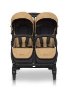 Euro-Cart Carucior pentru gemeni 2 in 1 Euro Cart Doblo Camel cu Landouri pliabil cu suspensii spatar reglabil copertina reglabila si accesorii incluse greutate maxim admisa 22 kg