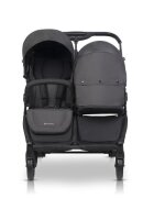 Euro-Cart Carucior pentru gemeni 2 in 1 Euro Cart Doblo Iron cu Landouri pliabil cu suspensii spatar reglabil copertina reglabila si accesorii incluse greutate maxim admisa 22 kg