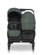 Euro-Cart Carucior pentru gemeni 2 in 1 Euro Cart Doblo Jungle cu Landouri pliabil cu suspensii spatar reglabil copertina reglabila si accesorii incluse greutate maxim admisa 22 kg
