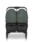 Euro-Cart Carucior pentru gemeni 2 in 1 Euro Cart Doblo Jungle cu Landouri pliabil cu suspensii spatar reglabil copertina reglabila si accesorii incluse greutate maxim admisa 22 kg