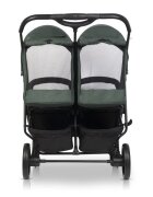 Euro-Cart Carucior pentru gemeni 2 in 1 Euro Cart Doblo Jungle cu Landouri pliabil cu suspensii spatar reglabil copertina reglabila si accesorii incluse greutate maxim admisa 22 kg