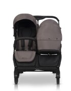 Euro-Cart Carucior pentru gemeni 2 in 1 Euro Cart Doblo Taupe cu Landouri pliabil cu suspensii spatar reglabil copertina reglabila si accesorii incluse greutate maxim admisa 22 kg