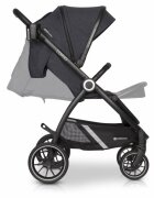 Euro-Cart Carucior pentru nou-nascut Corso cu cadru din aluminiu Coal