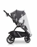 Euro-Cart Carucior pentru nou nascut Crox cu cadrul de aluminiu pliere compacta scaun reversibil cu 3 nivele de ajustare a spatarului capotina si husa de picioruse roti cu suspensii pana la 22 kg Iron