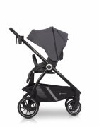 Euro-Cart Carucior pentru nou nascut Crox cu cadrul de aluminiu pliere compacta scaun reversibil cu 3 nivele de ajustare a spatarului capotina si husa de picioruse roti cu suspensii pana la 22 kg Iron