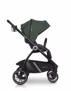 Euro-Cart Carucior pentru nou nascut Crox cu cadrul de aluminiu pliere compacta scaun reversibil cu 3 nivele de ajustare a spatarului capotina si husa de picioruse roti cu suspensii pana la 22 kg Jungle