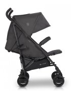 Euro-Cart Carucior sport Euro Cart Ezzo cu pliere tip umbrela pozitie de somn si parasolar XXL Iron spatar reglabil in 3 pozitii dotat cu husa de picioare roti cu suspensii