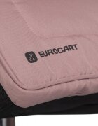 Euro-Cart Carucior sport Euro Cart Ezzo cu pliere tip umbrela pozitie de somn si parasolar XXL Rose spatar reglabil in 3 pozitii dotat cu husa de picioare roti cu suspensii