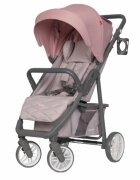Euro-Cart Carucior sport Flex Powder pink cadru de aluminiu roti cu suspensii spatar reglabil in 3 pozitii suport pentru biberon accesorii incluse
