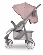 Euro-Cart Carucior sport Flex Powder pink cadru de aluminiu roti cu suspensii spatar reglabil in 3 pozitii suport pentru biberon accesorii incluse