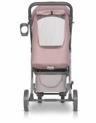 Euro-Cart Carucior sport Flex Powder pink cadru de aluminiu roti cu suspensii spatar reglabil in 3 pozitii suport pentru biberon accesorii incluse