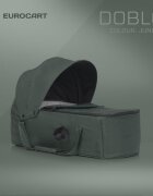 Euro-Cart Cosulet port bebe tip landou Euro Cart Doblo CarryMe cu intaritura manere pentru transport cu husa de picioruse si capotina dimensiune 72 x 30 x 21 cm Jungle